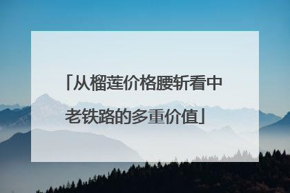 从榴莲价格腰斩看中老铁路的多重价值