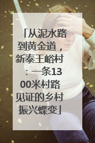 从泥水路到黄金道，新泰王峪村：一条1300米村路见证的乡村振兴蝶变