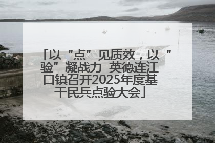 以“点”见质效，以“验”凝战力  英德连江口镇召开2025年度基干民兵点验大会