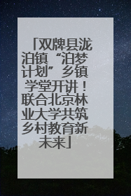 双牌县泷泊镇“泊梦计划”乡镇学堂开讲！联合北京林业大学共筑乡村教育新未来