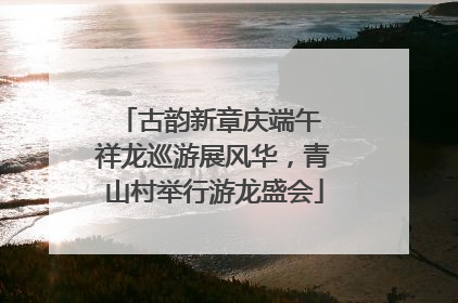 古韵新章庆端午 祥龙巡游展风华，青山村举行游龙盛会