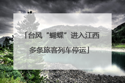 台风“蝴蝶”进入江西 多条旅客列车停运