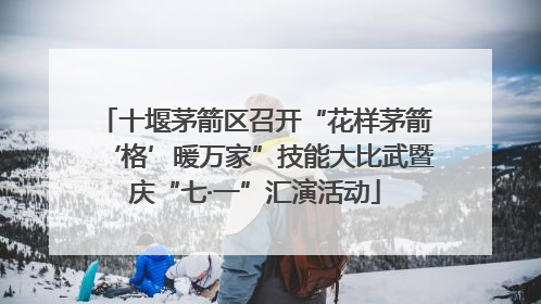 十堰茅箭区召开“花样茅箭‘格’暖万家”技能大比武暨庆“七·一”汇演活动