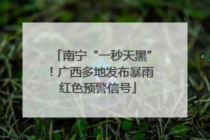 南宁“一秒天黑”！广西多地发布暴雨红色预警信号