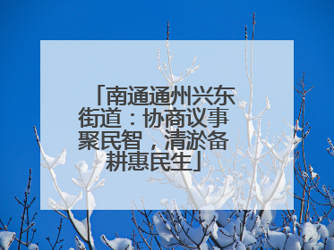 南通通州兴东街道：协商议事聚民智，清淤备耕惠民生
