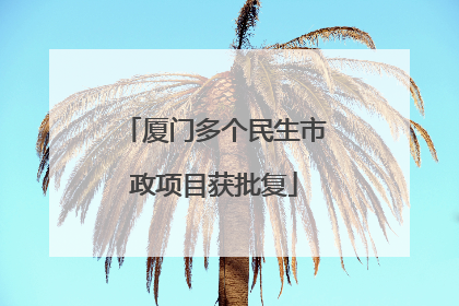 厦门多个民生市政项目获批复