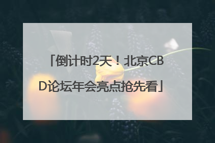 倒计时2天！北京CBD论坛年会亮点抢先看