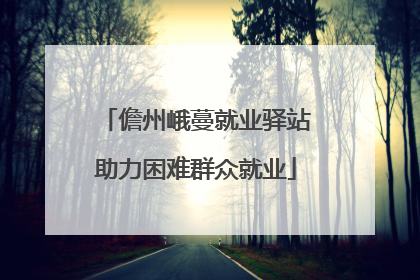 儋州峨蔓就业驿站助力困难群众就业