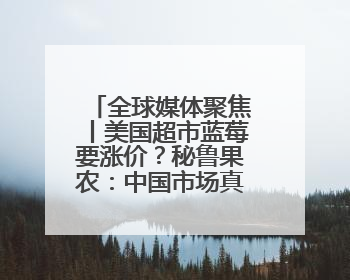 全球媒体聚焦丨美国超市蓝莓要涨价？秘鲁果农：中国市场真香！
