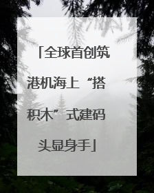 全球首创筑港机海上“搭积木”式建码头显身手