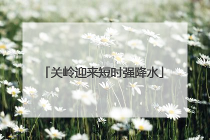 关岭迎来短时强降水