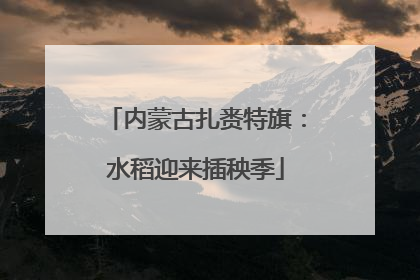 内蒙古扎赉特旗：水稻迎来插秧季