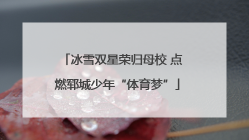 冰雪双星荣归母校 点燃郓城少年“体育梦”