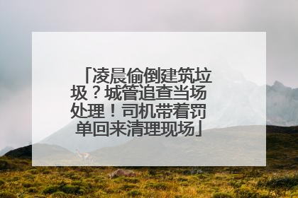 凌晨偷倒建筑垃圾？城管追查当场处理！司机带着罚单回来清理现场
