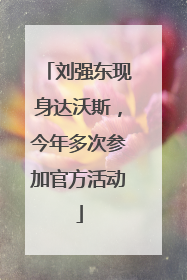 刘强东现身达沃斯，今年多次参加官方活动