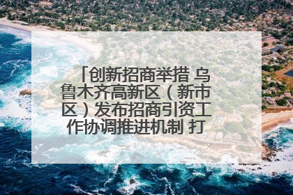 创新招商举措 乌鲁木齐高新区（新市区）发布招商引资工作协调推进机制 打造投资发展新高地