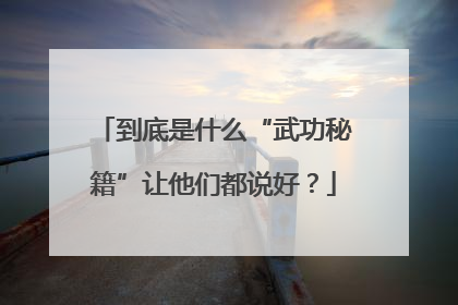 到底是什么“武功秘籍”让他们都说好？