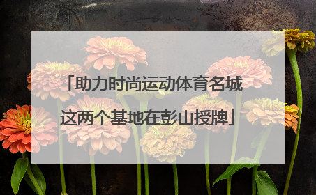 助力时尚运动体育名城 这两个基地在彭山授牌