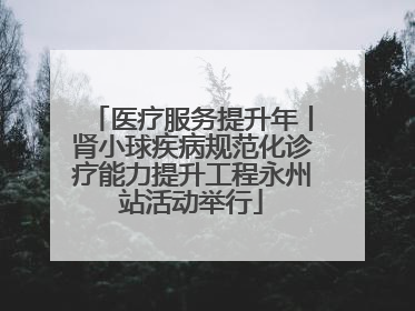 医疗服务提升年丨肾小球疾病规范化诊疗能力提升工程永州站活动举行