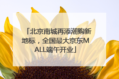 北京南城再添潮购新地标，全国最大京东MALL端午开业