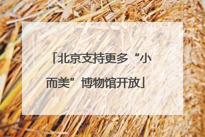 北京支持更多“小而美”博物馆开放