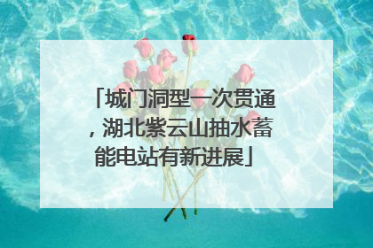 城门洞型一次贯通，湖北紫云山抽水蓄能电站有新进展