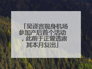 吴谨言现身机场参加产后首个活动，此前于正曾透露其本月复出