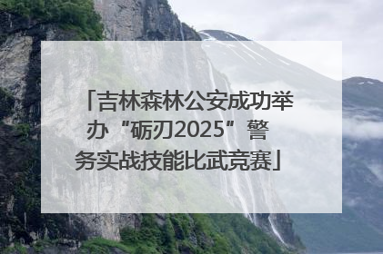 吉林森林公安成功举办“砺刃2025”警务实战技能比武竞赛