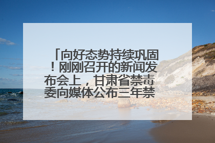 向好态势持续巩固！刚刚召开的新闻发布会上，甘肃省禁毒委向媒体公布三年禁毒工作“成绩单”