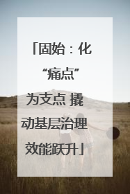 固始：化 “痛点”为支点 撬动基层治理效能跃升