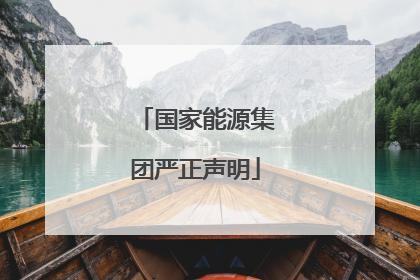 国家能源集团严正声明