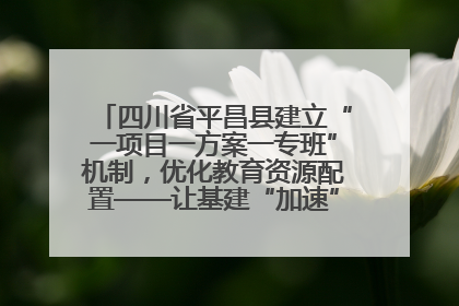 四川省平昌县建立“一项目一方案一专班”机制，优化教育资源配置——让基建“加速”，为成长“铺路”