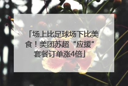 场上比足球场下比美食！美团苏超“应援”套餐订单涨4倍