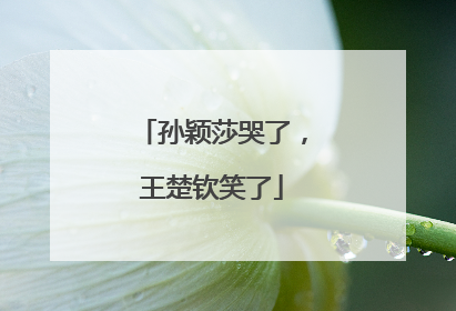 孙颖莎哭了，王楚钦笑了