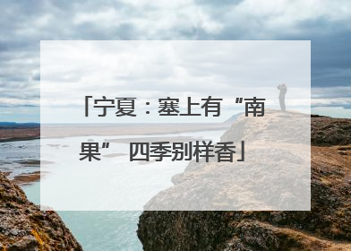 宁夏：塞上有“南果” 四季别样香