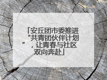 安丘团市委推进“共青团伙伴计划”，让青春与社区双向奔赴