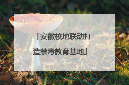 安徽校地联动打造禁毒教育基地