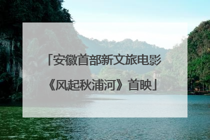 安徽首部新文旅电影《风起秋浦河》首映
