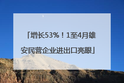 增长53%！1至4月雄安民营企业进出口亮眼