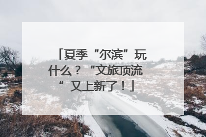 夏季“尔滨”玩什么？“文旅顶流”又上新了！