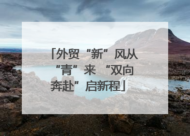 外贸“新”风从“青”来 “双向奔赴”启新程