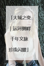大城之变｜运河侧畔 千年文脉珍珠闪耀