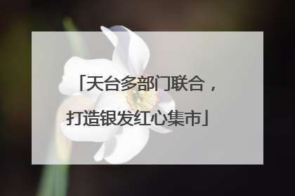 天台多部门联合，打造银发红心集市