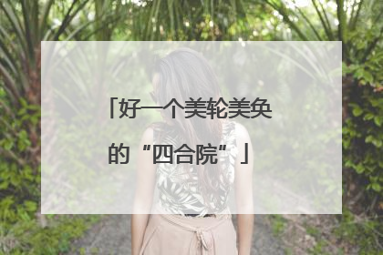 好一个美轮美奂的“四合院”