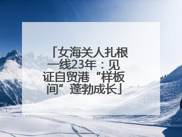 女海关人扎根一线23年：见证自贸港“样板间”蓬勃成长