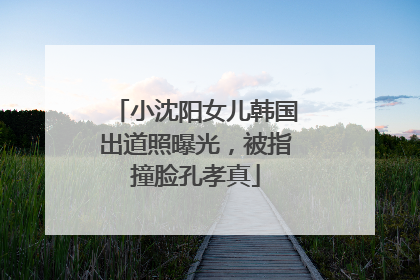 小沈阳女儿韩国出道照曝光，被指撞脸孔孝真