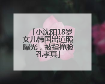 小沈阳18岁女儿韩国出道照曝光，被指撞脸孔孝真
