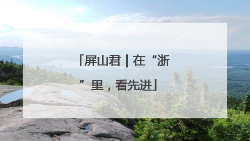屏山君｜在“浙”里，看先进