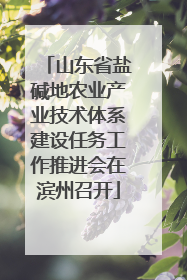 山东省盐碱地农业产业技术体系建设任务工作推进会在滨州召开