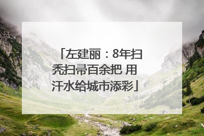 左建丽：8年扫秃扫帚百余把 用汗水给城市添彩